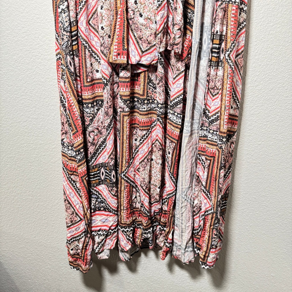 SHYANNE Boho Geometric‎ Print Maxi Wrap Skirt XS Tie Waist Western Festival - Picture 11 of 16